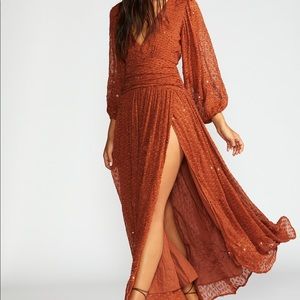 Embellished Lapis Maxi Dress Free People